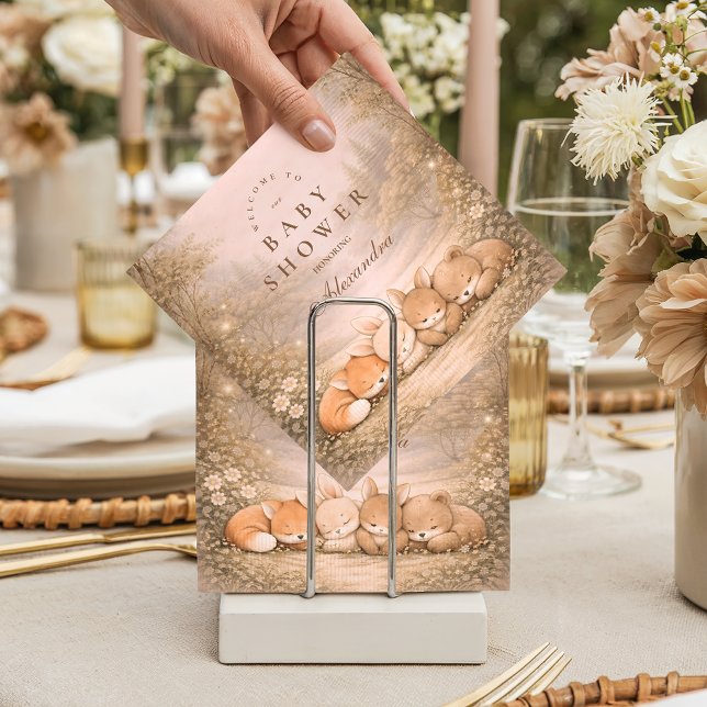 Guardanapo De Papel Whimsical Forest Friends Baby Shower (Criador carregado)