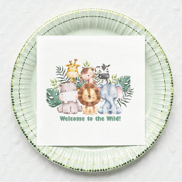 Guardanapo De Papel Whimsical Jungle Safari Animal Birthday