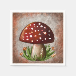 Guardanapo De Papel Whimsical Mushroom & Fungi Motif – Nature-Inspired