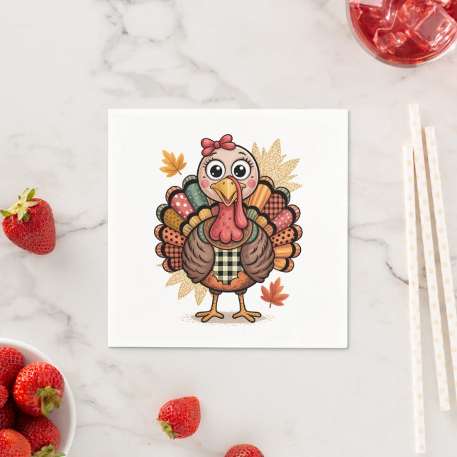 Guardanapo De Papel Whimsical Thanksgiving Fun (Insitu)