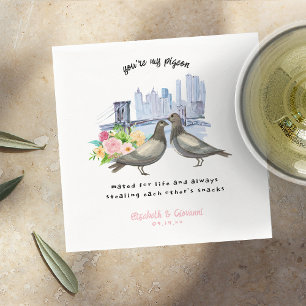Guardanapo De Papel Whimsical Você é meu pombo Casamento