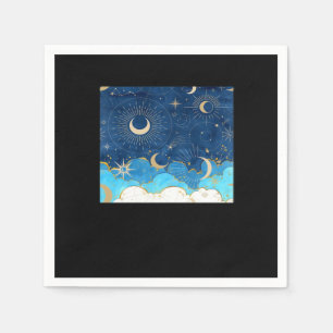 Guardanapo De Papel Whimsigoth Clouds Sun Moon Witchy Classic