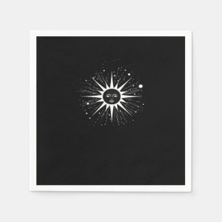 Guardanapo De Papel Whimsigoth Night Sky Sun Moon Witchy Classic Hallo