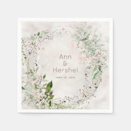 Guardanapo De Papel Whisper e Blush Casamento Cocktail Napkins