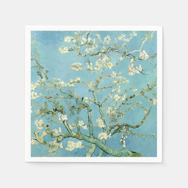 Guardanapo De Papel White almond blossom by Vincent Van Gogh (Frente)