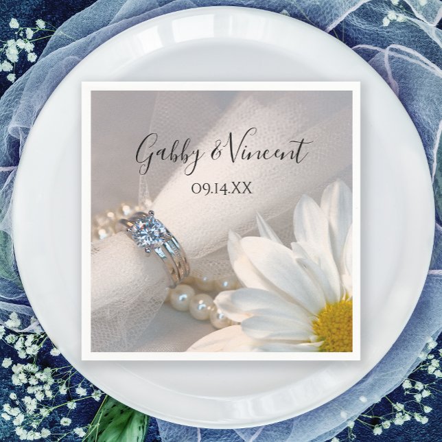 Guardanapo De Papel White Daisy Elegance Wedding (Criador carregado)