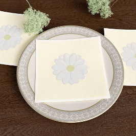 Guardanapo De Papel White Daisy Flower Cream Paper Napkins