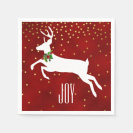 Guardanapo De Papel White Deer Christmas Paper Napkins