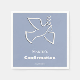 Guardanapo De Papel white dove blue background Confirmation 