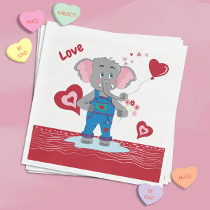 Guardanapo De Papel White e White Paper de Elefantes de Cartoons Bonit