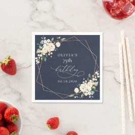 Guardanapo De Papel White Flowers, Cream Flowers, Boho, Birthday