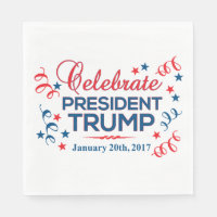 White Luncheon Paper Napkins Celebra Trump