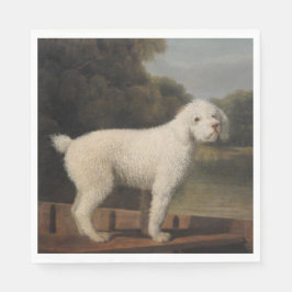 Guardanapo De Papel White Poodle in a Punt (por George Stubbs)