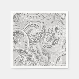 Guardanapo De Papel White Retro Paisley Bandanna/Bandana