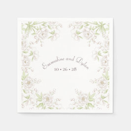 Guardanapo De Papel White Rose Classic Wedding
