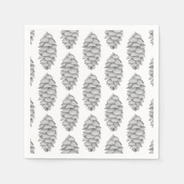 Guardanapo De Papel White Spruce Cone Paper Napkin
