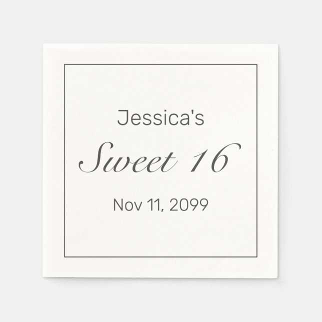 Guardanapo De Papel White Sweet Moderno Minimalista 16 (Frente)