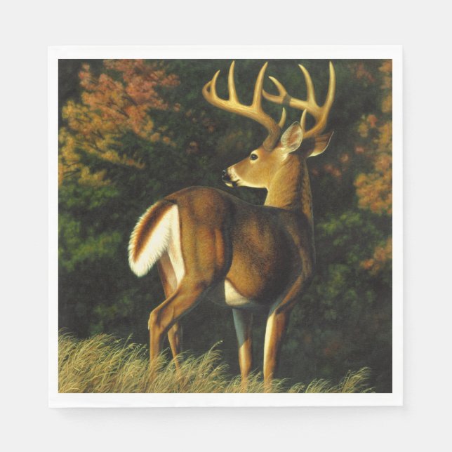 Guardanapo De Papel Whitetail Deer Trophy Buck Hunting (Frente)