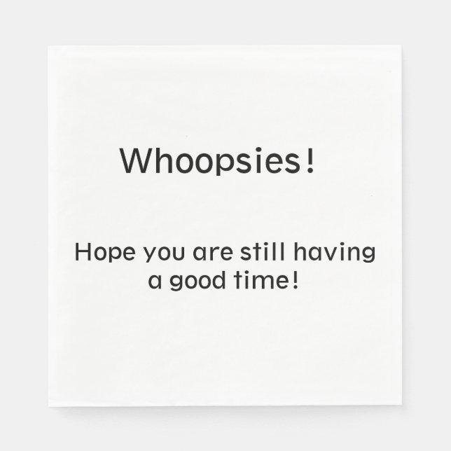 Guardanapo De Papel Whoopsies! (Frente)
