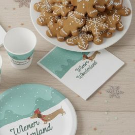 Guardanapo De Papel Wiener Wonderland Dachshund Natal Doxie