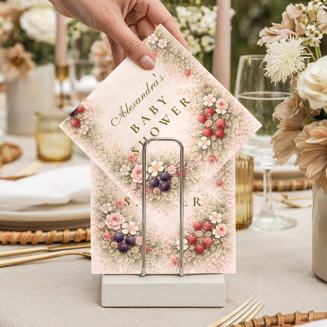 Guardanapo De Papel Wild Berry Garden Baby Shower (Criador carregado)