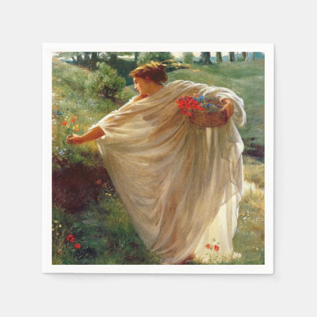 Guardanapo De Papel Wild Blossoms (por Edward Poynter) (Frente)