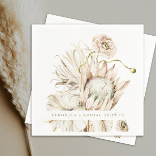 Guardanapo De Papel Wild Boho Protea Pampas Grass Chá de panela Floral