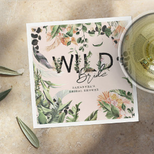 Guardanapo De Papel Wild Bride Chá de panela da selva