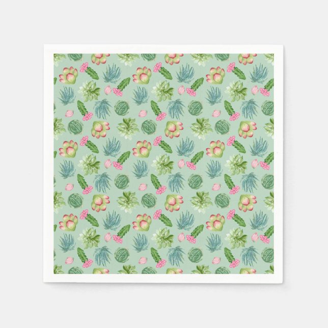 Guardanapo De Papel Wild Cactus Pattern (Frente)