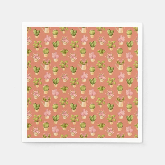 Guardanapo De Papel Wild Cactus Pattern (Frente)