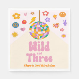 Guardanapo De Papel Wild e Three Retro Disco Ball Party