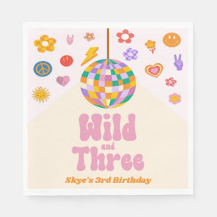 Guardanapo De Papel Wild e Three Retro Disco Ball Party