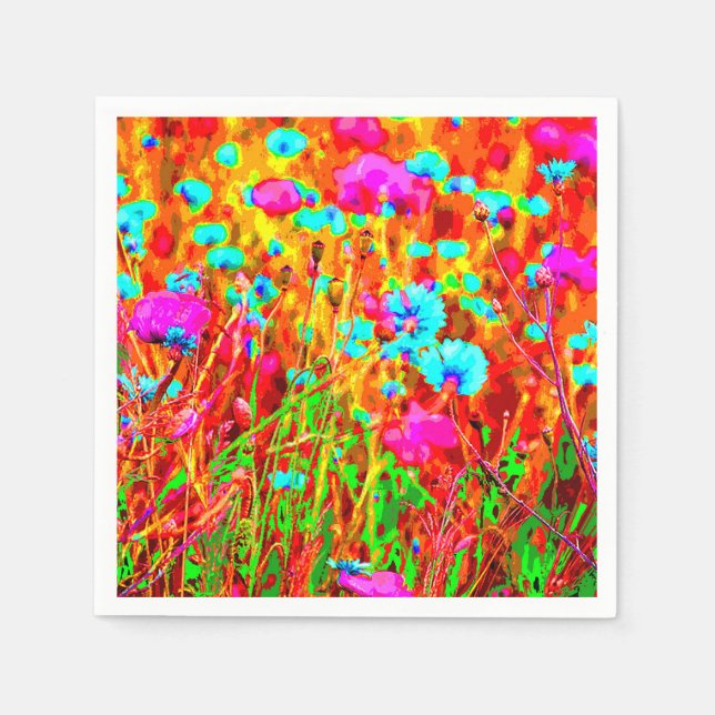Guardanapo De Papel Wild Meadow em Bloom Pop Art (Frente)