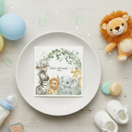 Guardanapo De Papel Wild One Cute Safari Jungle Animals Boy Baby Showe