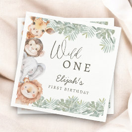 Guardanapo De Papel Wild One Safari Boy's 1st Birthday