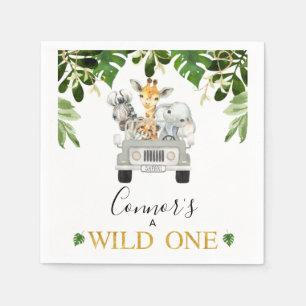 Guardanapo De Papel Wild One Safari Jeep Primeiro Aniversário