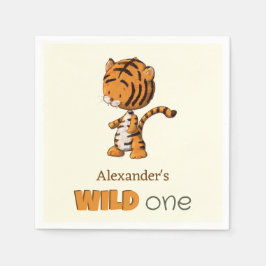 Guardanapo De Papel Wild One Tiger Birthday