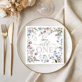 Guardanapo De Papel Wild One Wildflower Birthday Napkins