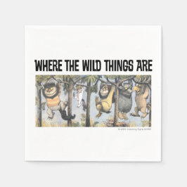Guardanapo De Papel Wild Things and Max Swinging From Trees