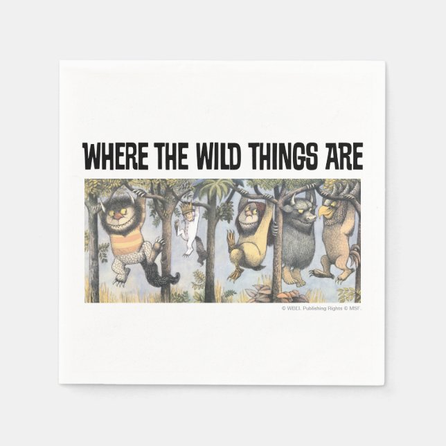 Guardanapo De Papel Wild Things and Max Swinging From Trees (Frente)
