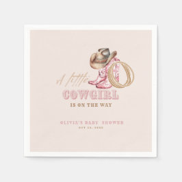 Guardanapo De Papel Wild Western Little Cowgirl Baby Shower Party
