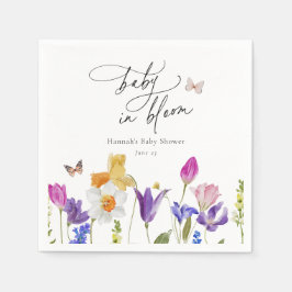Guardanapo De Papel Wildflower Bloom Chá de fraldas Napkins