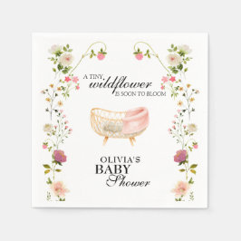 Guardanapo De Papel Wildflower Boho Floral Gênero Chá de fraldas neutr