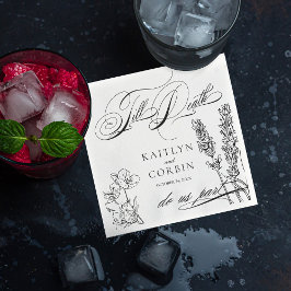 Guardanapo De Papel Wildflower Elegant Gothic Wedding Napkins