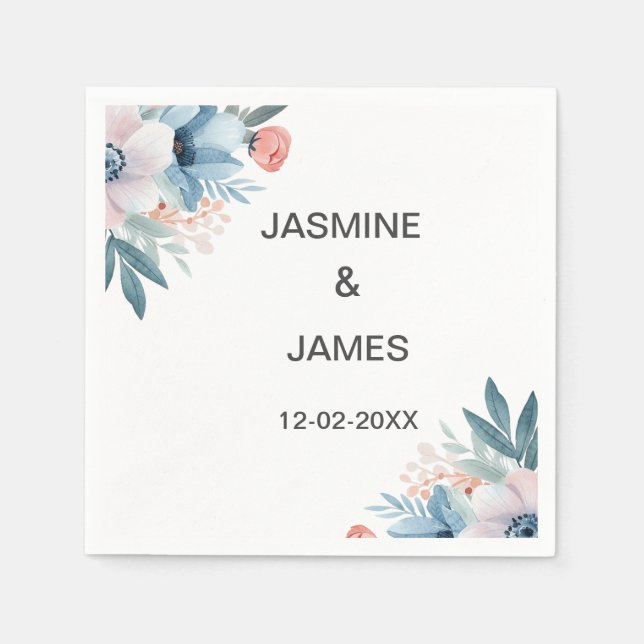 Guardanapo De Papel Wildflower Frame Wedkins (Frente)