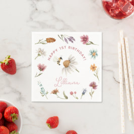 Guardanapo De Papel Wildflower Happy Birthday Party Paper Napkin