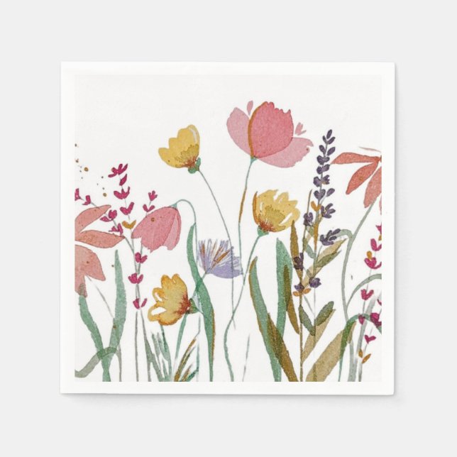 Guardanapo De Papel Wildflower Meadow Paper Napkins (Frente)