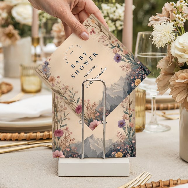Guardanapo De Papel Wildflower Mountain Baby Shower (Criador carregado)