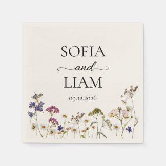 Guardanapo De Papel Wildflower Watercolor Wedding