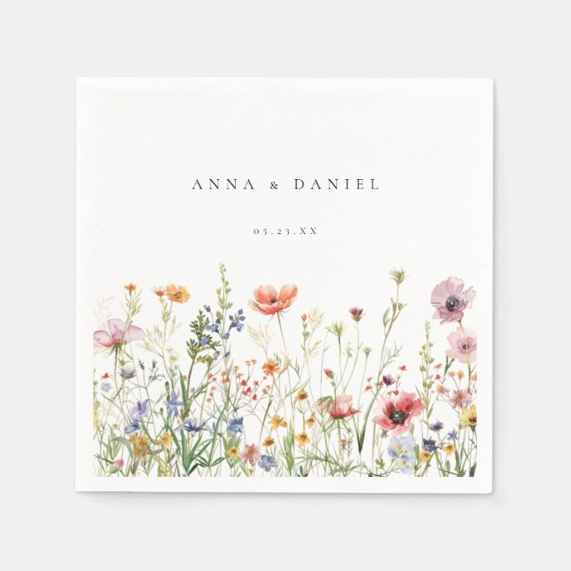 Guardanapo De Papel Wildflower Wedding (Frente)